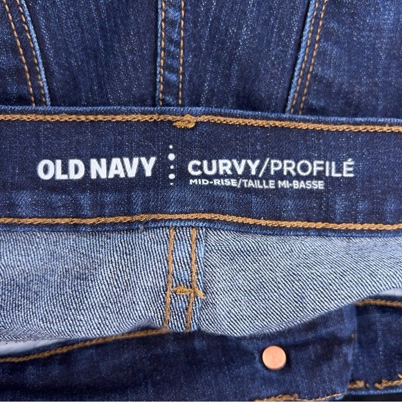 Size 2 Short Curvy Fit Old Navy Dark Blue Denim Jeans Mid Rise  *READ LISTING - Picture 13 of 16
